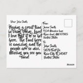Hallo von der Himmelsreise Postkarte (Rückseite)