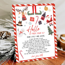 Hallo von Elf Ankunft Letter Ich bin zurück Weihna