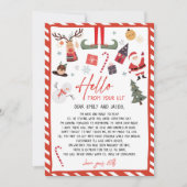 Hallo von Elf Ankunft Letter Ich bin zurück Weihna Einladung (Vorderseite)