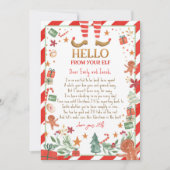 Hallo von Elf Ankunft Letter Ich bin zurück Weihna Einladung (Vorderseite)