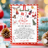 Hallo von Elf Ankunft Letter Ich bin zurück Weihna