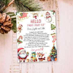 Hallo von Elf-Ankunftsbrief Weihnachten