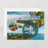Hallo von Fiji Postcard Postkarte (Vorne/Hinten)