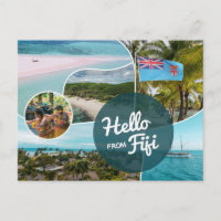 Hallo von Fiji Postcard