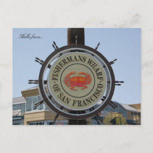 Hallo von... Fishermans Wharf Postkarte