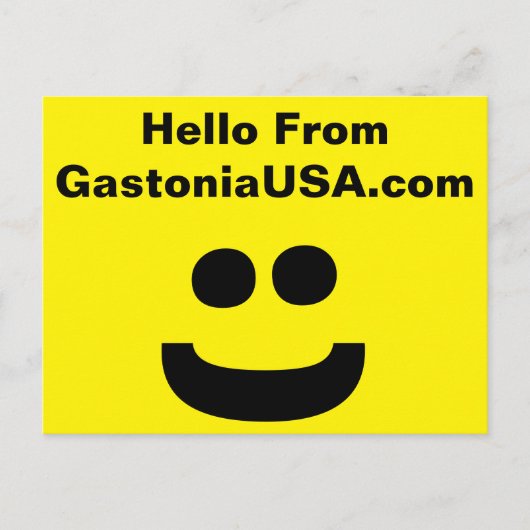 Hallo Von GastoniaUSA.com Postkarte (Vorderseite)