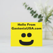 Hallo Von GastoniaUSA.com Postkarte (Stehend Vorderseite)