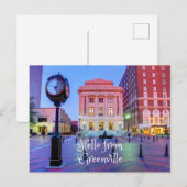 Hallo Von Greenville, South Carolina Postkarte (Vorne/Hinten)