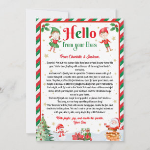 Hallo von Ihren Elfen Weihnachtsankunftsbrief  Einladung