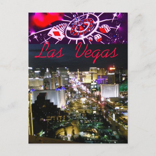Hallo von Las Vegas Boulevard Postkarte (Vorderseite)