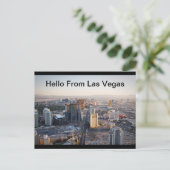 Hallo Von Las Vegas Strip Postcard Postkarte (Stehend Vorderseite)