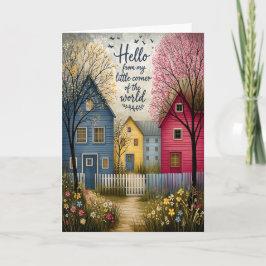 Hallo von meinem kleinen Eck-Cottage-Haus Karte
