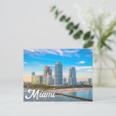 Hallo von Miami, Florida, Vereinigte Staaten Postkarte (Stehend Vorderseite)