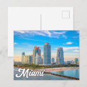 Hallo von Miami, Florida, Vereinigte Staaten Postkarte (Vorne/Hinten)