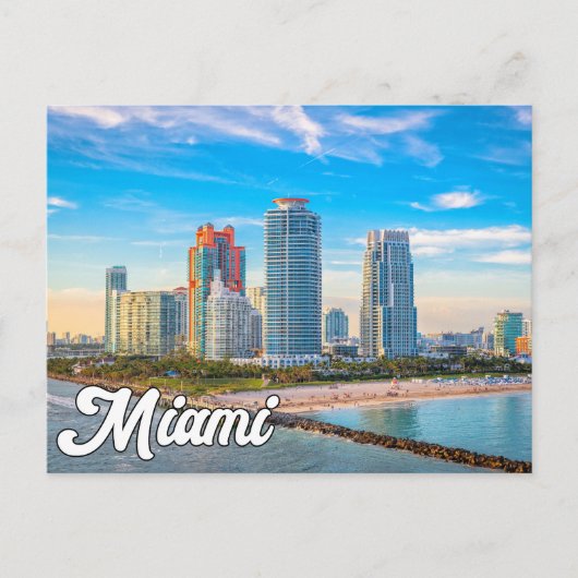 Hallo von Miami, Florida, Vereinigte Staaten Postkarte (Vorderseite)