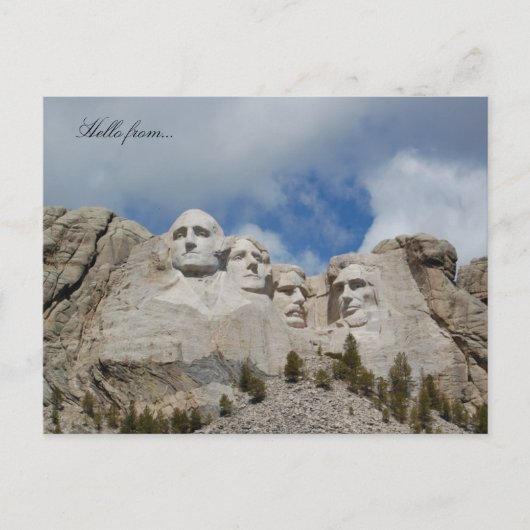 Hallo von... Mount Rushmore Postkarte