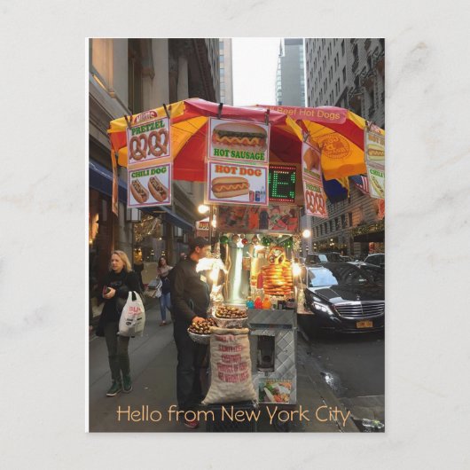 Hallo von New York City Postcard Postkarte (Vorderseite)