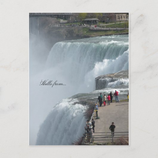 Hallo von... Niagara Falls ny canada Postkarte (Vorderseite)