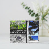 Hallo von Niue - Postcard Postkarte (Stehend Vorderseite)
