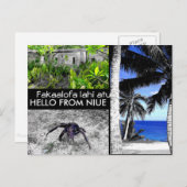 Hallo von Niue - Postcard Postkarte (Vorne/Hinten)