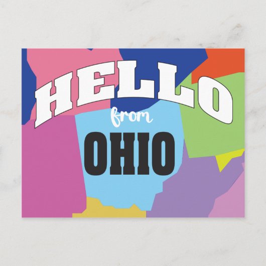 Hallo von Ohio Kontur Karte des Staat (Vorderseite)