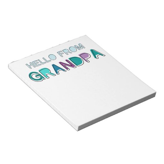 Hallo von Oma Notepad Notizblock (angewinkelt)