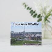 Hallo von OMAHA! Postkarte (Stehend Vorderseite)