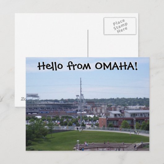Hallo von OMAHA! Postkarte (Vorne/Hinten)