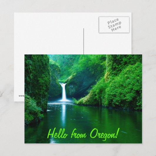 Hallo von Oregon Postkarte (Vorne/Hinten)