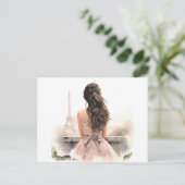 Hallo von Paris Postkarte (Stehend Vorderseite)