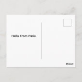 Hallo von Paris Postkarte (Rückseite)