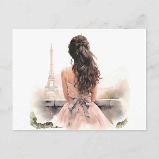 Hallo von Paris Postkarte (Vorderseite)
