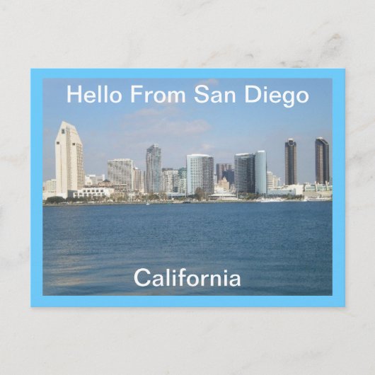 Hallo von San Diego, California Postcard Postkarte (Vorderseite)