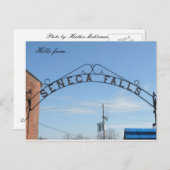 Hallo von... Seneca Falls, NY Postkarte (Vorne/Hinten)