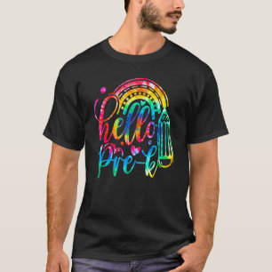 Hallo Vor K T-Shirt mit Regenbogen-Tie-Dye zum Zur