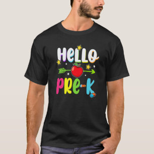Hallo Vor-Kinder-Vorschul-Lehrer Zurück T-Shirt
