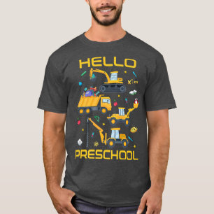 Hallo Vorschulbau Truck zurück zur Schule T-Shirt