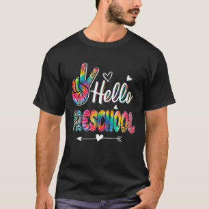 Hallo Vorschule Gefärbte Krawatte Leopard Coole Ki T-Shirt