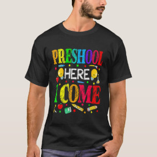 Hallo Vorschule Hier komme ich zurück Vintag zurüc T-Shirt