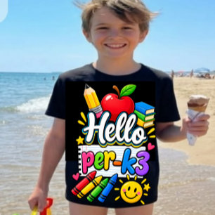 Hallo Vorschule K3 Süße Vorschule Schule Tri-Blend Shirt
