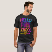 Hallo Vorschule Leopard Gefärbte Krawatte Lehrer z T-Shirt (Vorne ganz)