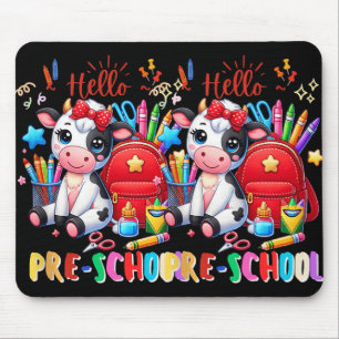 Hallo Vorschule Niedliche Kuh 100. Schultag Stude Mousepad