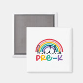 Hallo Vorschule Regenbogen Ck Zur Schule Lehrer Sc Magnet (Vorderseite/Rückseite)