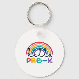 Hallo Vorschule Regenbogen Ck Zur Schule Lehrer Sc Schlüsselanhänger