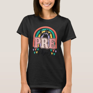 Hallo Vorschule Retro Regenbogen Lehrer Kleinkind  T-Shirt