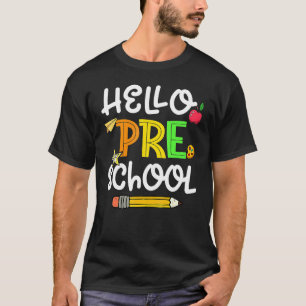 Hallo Vorschule zurück in die Schule bereit für di T-Shirt