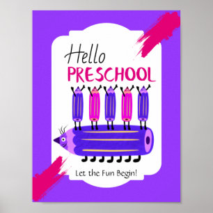 Hallo Vorschulkinder Poster