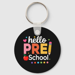 Hallo Vorschullehrer Kinder Team Pre-k Pre K Zurüc Schlüsselanhänger