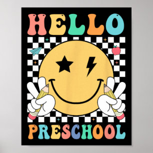 Hallo Vorschullehrer Kinderteam Pre-k Pre K Zurück Poster