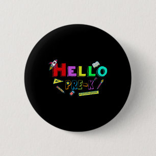 Hallo Vorschullehrer Schüler Zurück zur Schule Button